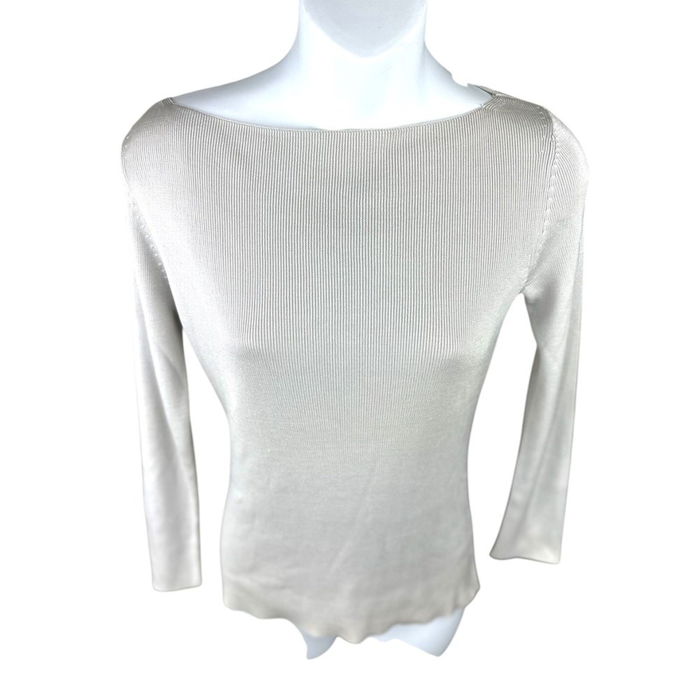 Henri Bendel vintage silk Size‎ Small tan Women's Sweater